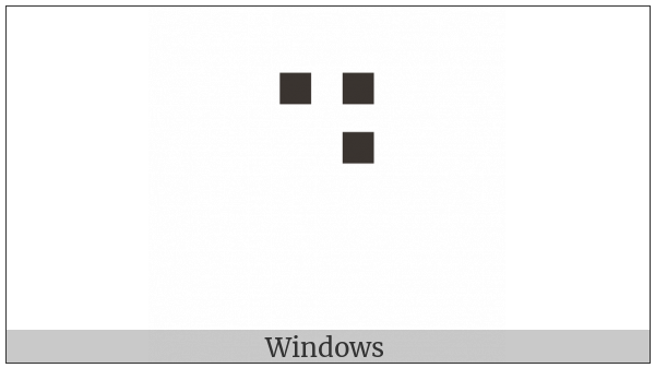 Braille Pattern Dots-145 on various operating systems