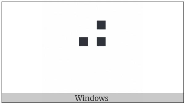 Braille Pattern Dots-245 on various operating systems