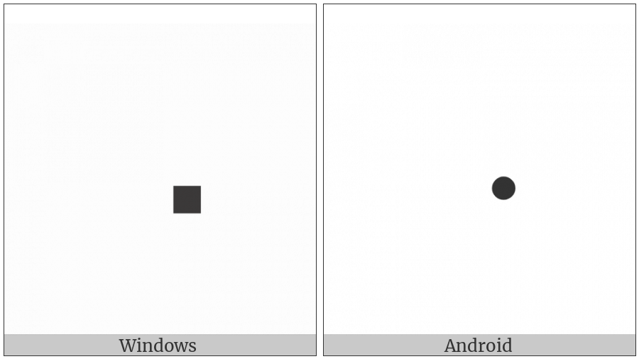 Braille Pattern Dots-6 on various operating systems