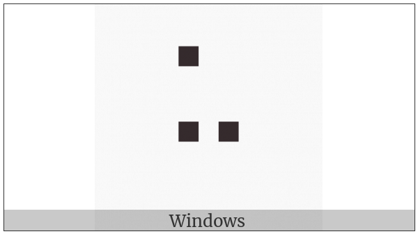 Braille Pattern Dots-136 on various operating systems
