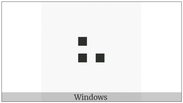 Braille Pattern Dots-236 on various operating systems