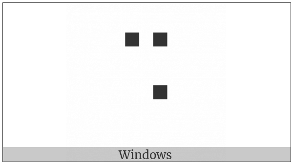 Braille Pattern Dots-146 on various operating systems