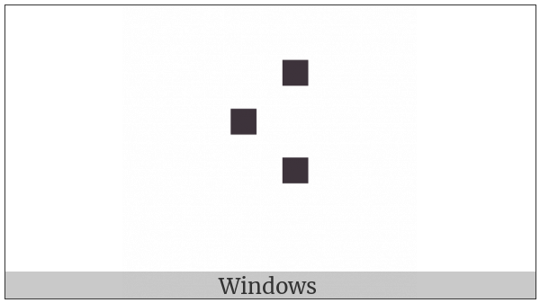 Braille Pattern Dots-246 on various operating systems