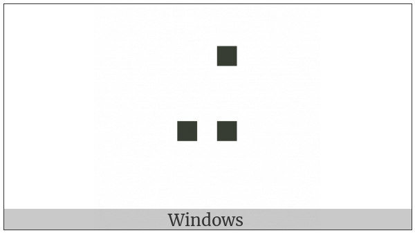 Braille Pattern Dots-346 on various operating systems