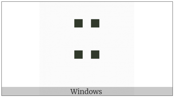 Braille Pattern Dots-1346 on various operating systems