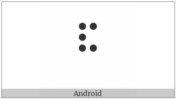 Braille Pattern Dots-12346 on various operating systems