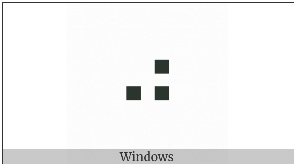 Braille Pattern Dots-356 on various operating systems