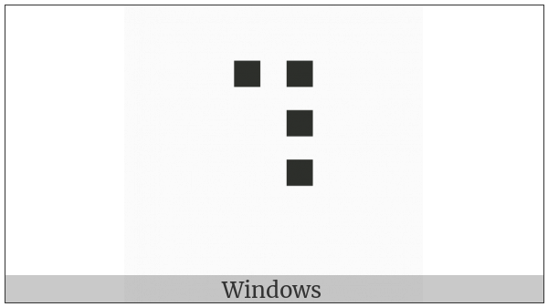 Braille Pattern Dots-1456 on various operating systems
