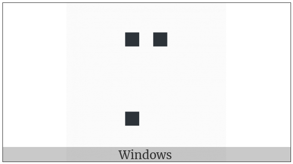 Braille Pattern Dots-147 on various operating systems