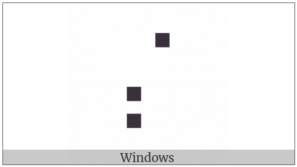 Braille Pattern Dots-347 on various operating systems