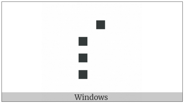 Braille Pattern Dots-2347 on various operating systems