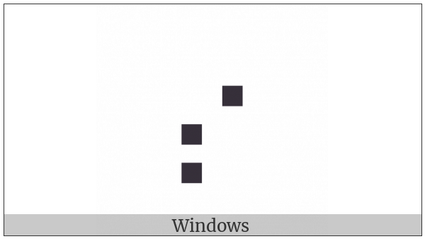 Braille Pattern Dots-357 on various operating systems