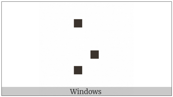 Braille Pattern Dots-167 on various operating systems