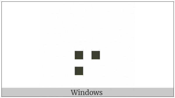 Braille Pattern Dots-367 on various operating systems