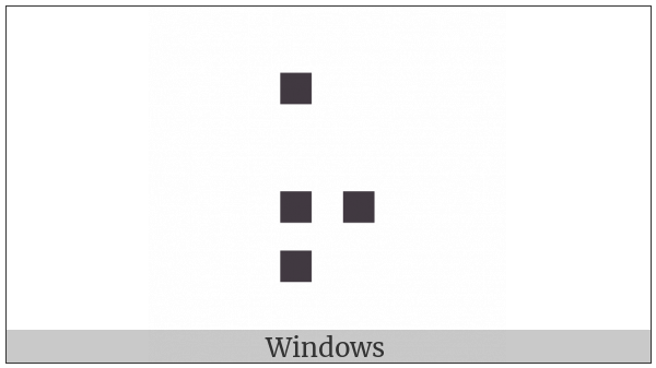 Braille Pattern Dots-1367 on various operating systems