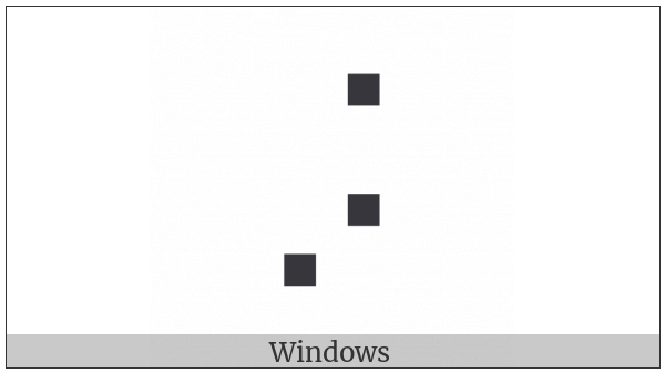 Braille Pattern Dots-467 on various operating systems