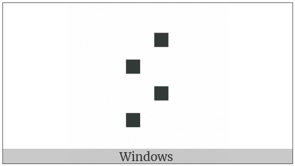 Braille Pattern Dots-2467 on various operating systems