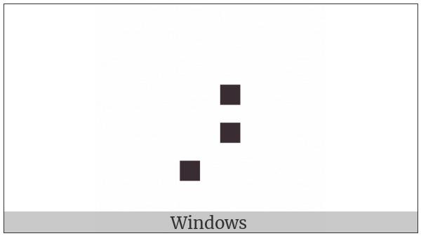 Braille Pattern Dots-567 on various operating systems