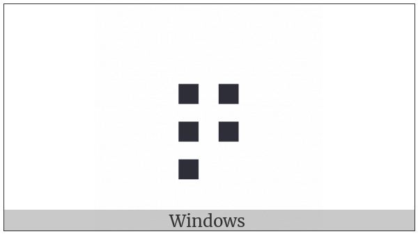Braille Pattern Dots-23567 on various operating systems
