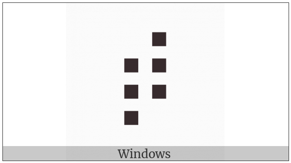 Braille Pattern Dots-234567 on various operating systems