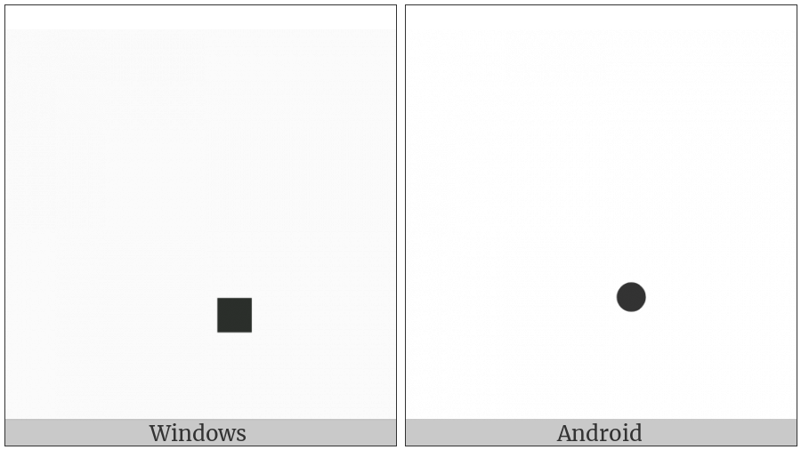 Braille Pattern Dots-8 on various operating systems