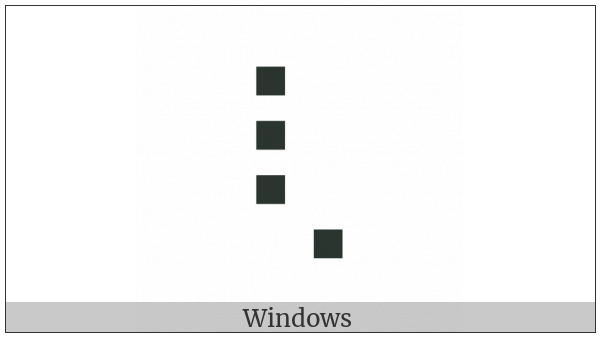 Braille Pattern Dots-1238 on various operating systems