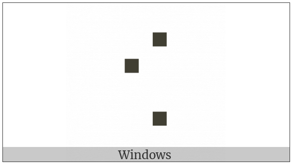 Braille Pattern Dots-248 on various operating systems