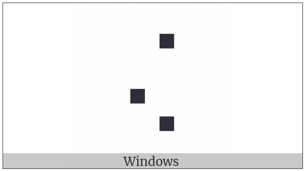 Braille Pattern Dots-348 on various operating systems