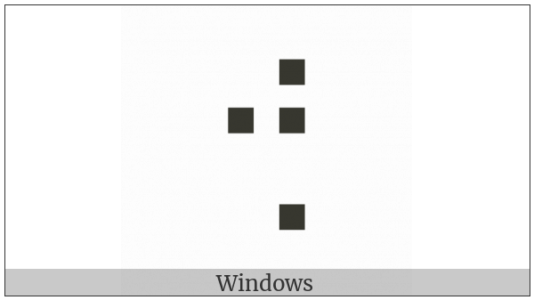 Braille Pattern Dots-2458 on various operating systems
