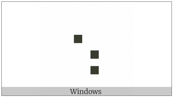 Braille Pattern Dots-268 on various operating systems