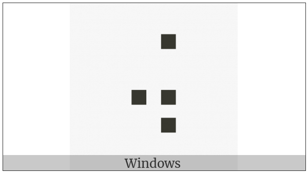 Braille Pattern Dots-3468 on various operating systems
