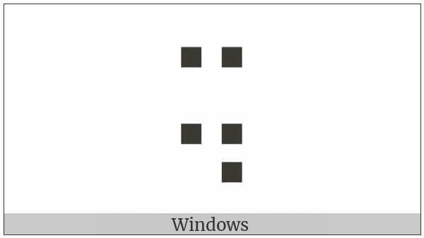 Braille Pattern Dots-13468 on various operating systems