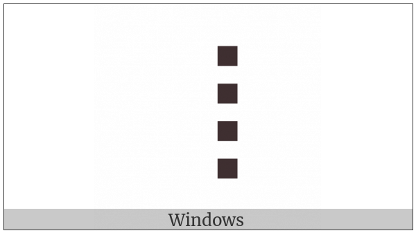 Braille Pattern Dots-4568 on various operating systems