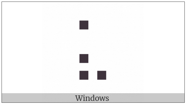 Braille Pattern Dots-1378 on various operating systems