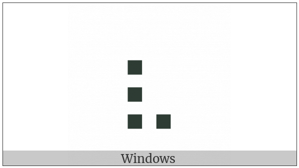 Braille Pattern Dots-2378 on various operating systems