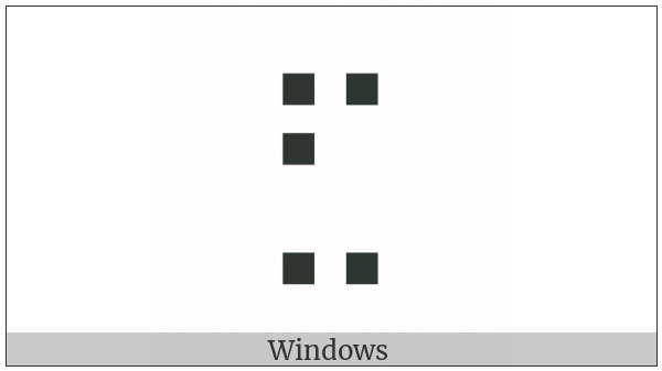 Braille Pattern Dots-12478 on various operating systems