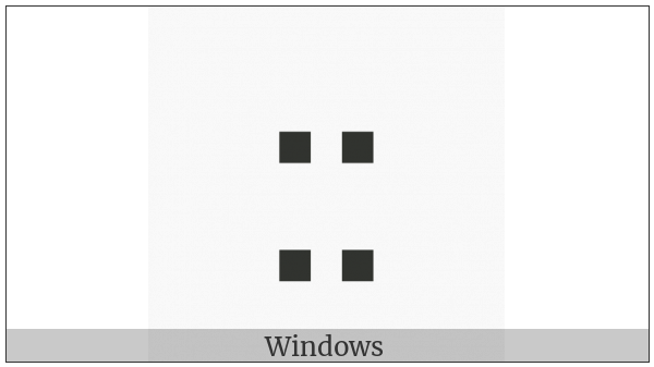 Braille Pattern Dots-2578 on various operating systems