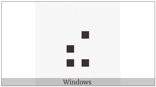 Braille Pattern Dots-3578 on various operating systems