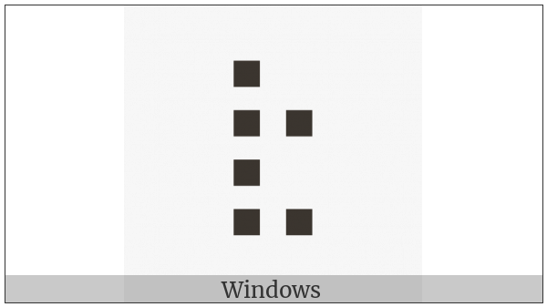 Braille Pattern Dots-123578 on various operating systems