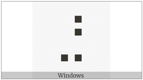 Braille Pattern Dots-4578 on various operating systems