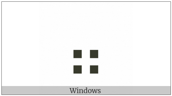 Braille Pattern Dots-3678 on various operating systems