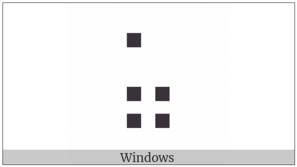Braille Pattern Dots-13678 on various operating systems