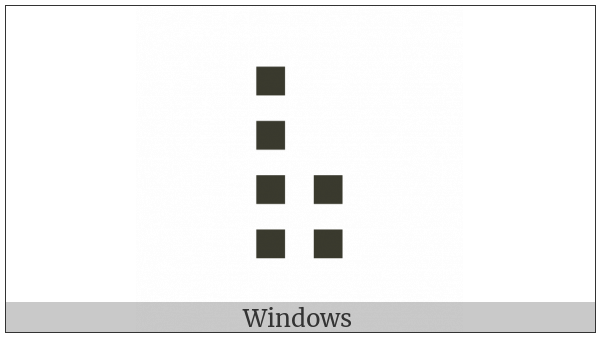 Braille Pattern Dots-123678 on various operating systems
