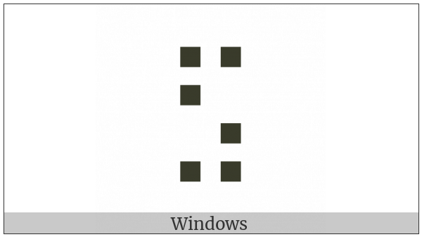 Braille Pattern Dots-124678 on various operating systems