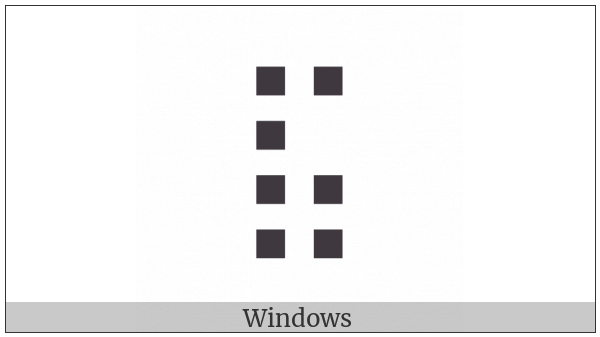 Braille Pattern Dots-1234678 on various operating systems