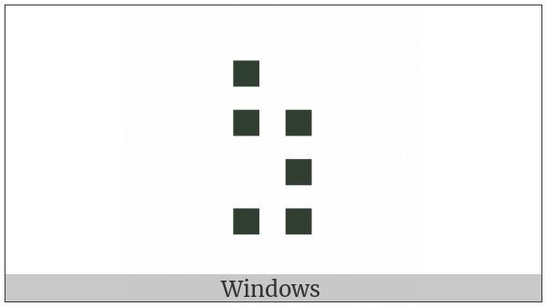 Braille Pattern Dots-125678 on various operating systems