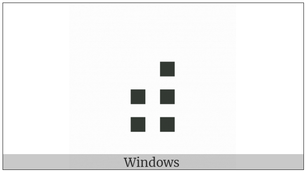 Braille Pattern Dots-35678 on various operating systems