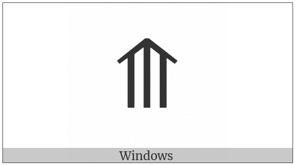 Upwards Triple Arrow on various operating systems
