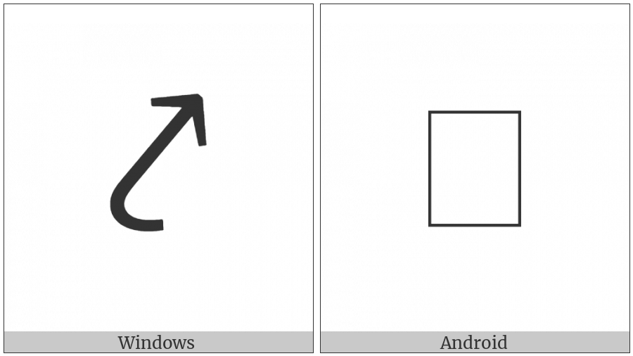 North East Arrow With Hook on various operating systems