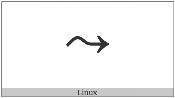 Wave Arrow Pointing Directly Right on various operating systems